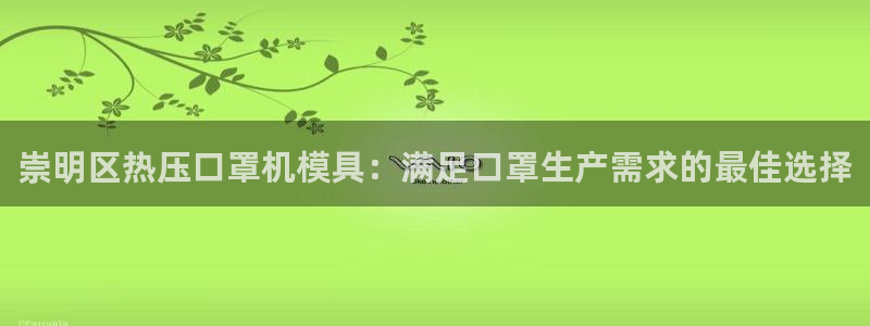 emc低频不过：崇明区热压口罩机模具：满足口罩生产需求的