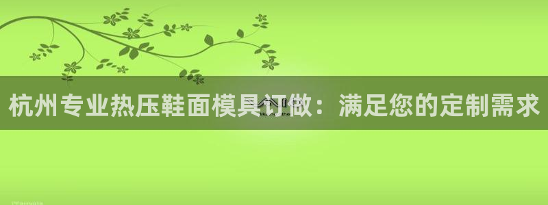 易倍下载手机版：杭州专业热压鞋面模具订做：满足您的定制需